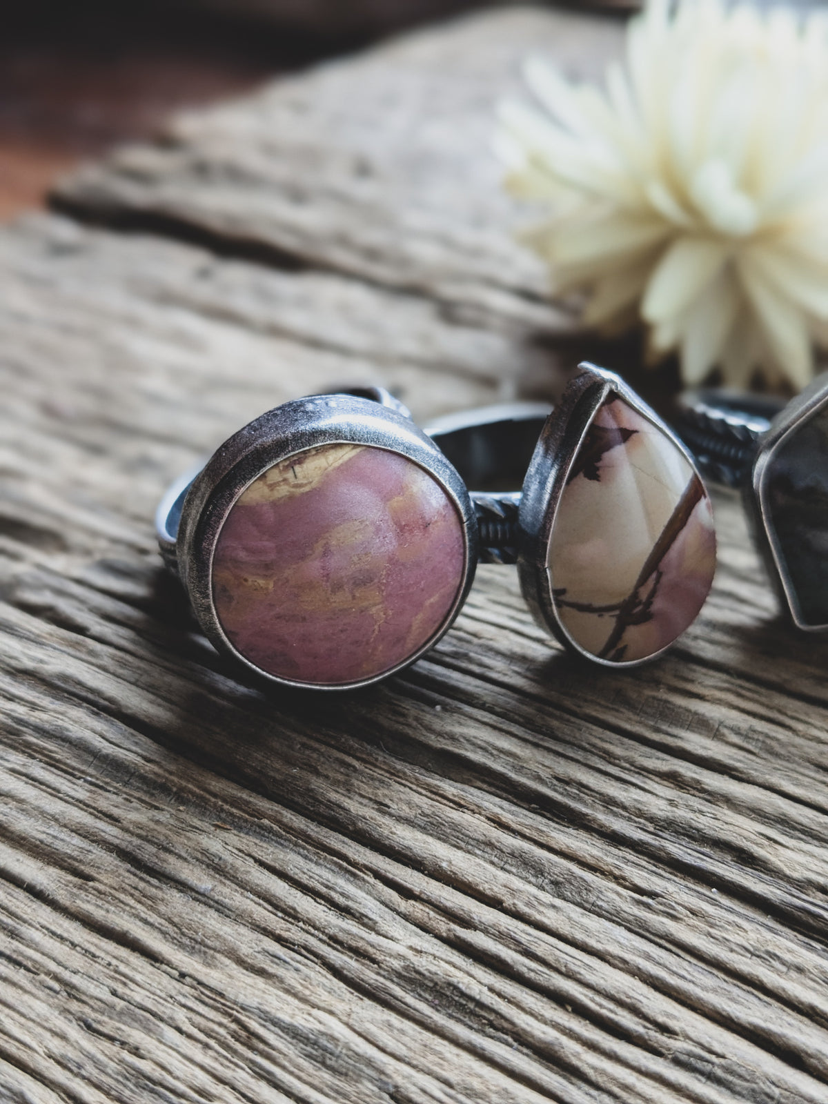 Handmade Sterling Silver Rings – Various Sizes & Cabochons - Batch 1