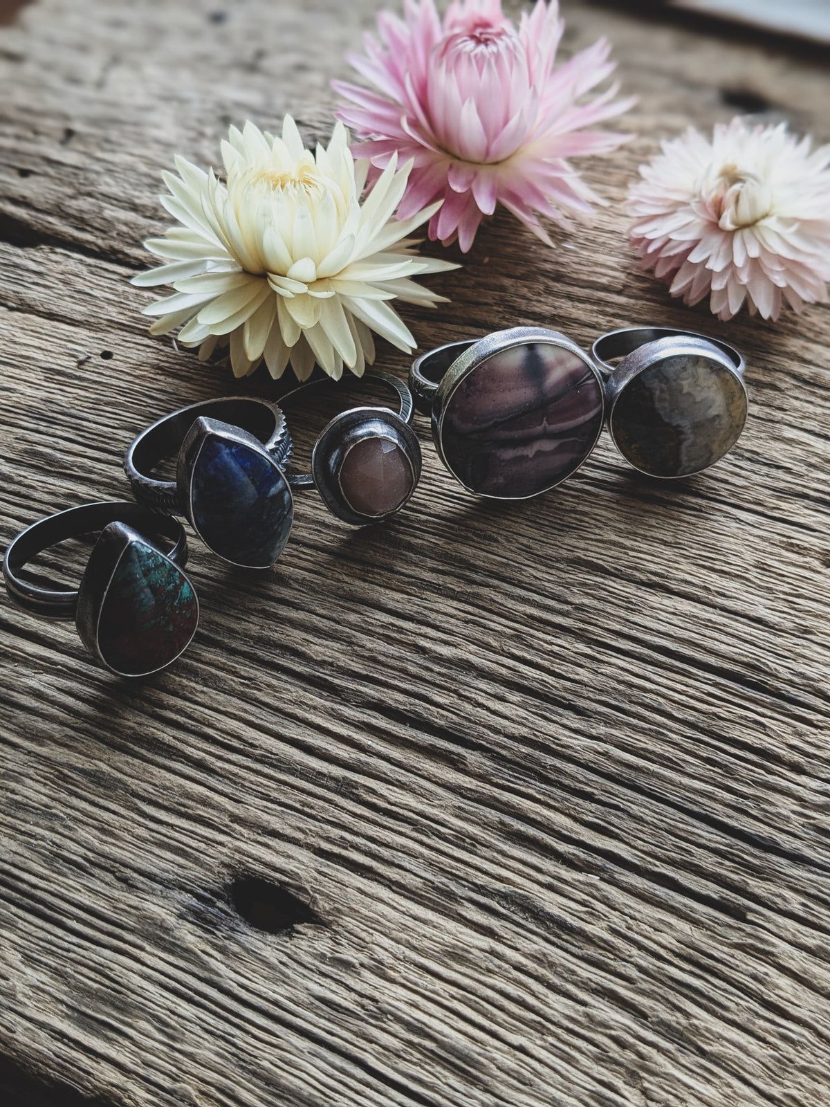 Handmade Sterling Silver Rings – Various Sizes & Cabochons - Batch 2