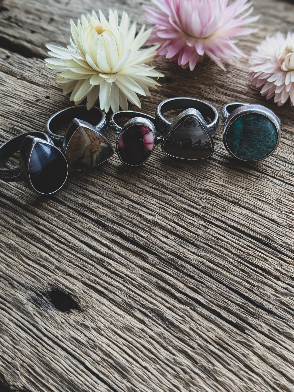 Handmade Sterling Silver Rings – Various Sizes & Cabochons - Batch 3